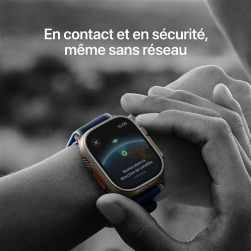 Apple Watch Ultra 3 5G 49mn titane noir bracelet noir océan