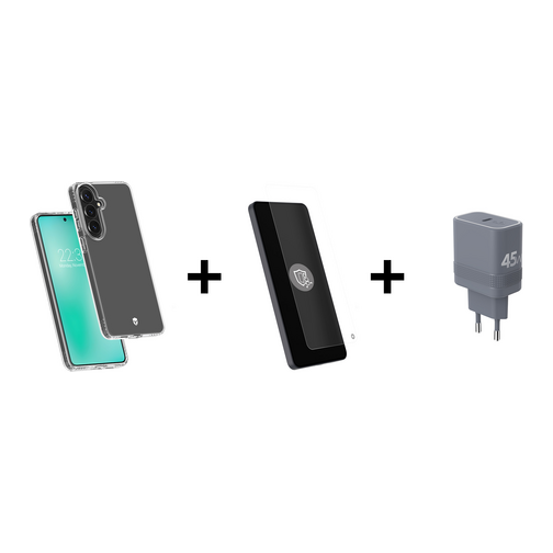 Force Case Pack Force Mobility film + coque + chargeur USB-C 45W pour Samsung Galaxy S26+