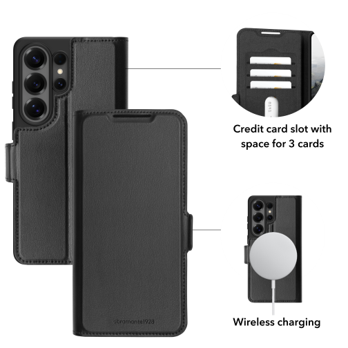 Dbramante1928 Etui à rabat Dbramante Oslo Pro pour Samsung Galaxy S26 Ultra 5G noir