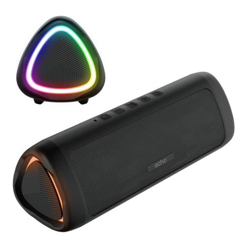 Enceinte echo lumineuse noire
