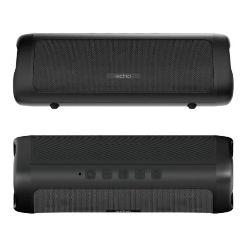 Enceinte echo lumineuse noire
