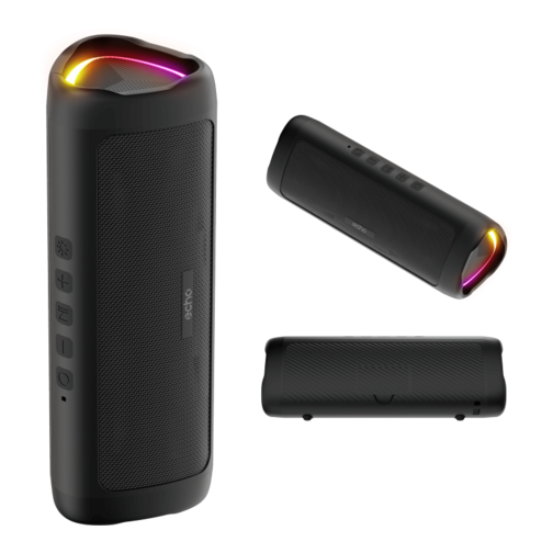 Enceinte echo lumineuse noire