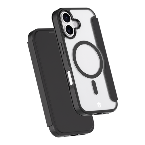 Étui à Rabat Pour IPhone 17 Avec Protection RFID – Coque Livre En Cuir Synthétique Bleu, Charge Sans Fil Qi