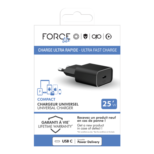Force Case Pack Force Mobility film + coque + chargeur USB-C 25W pour Samsung Galaxy S26 5G
