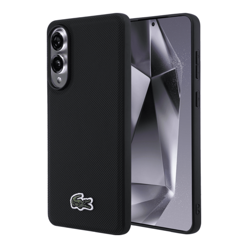 Coque Lacoste aspect piqué pour Samsung Galaxy S25 Edge 5G noire