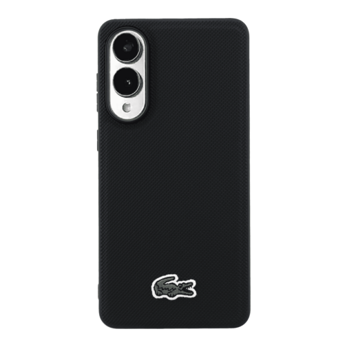 Coque Lacoste aspect piqué pour Samsung Galaxy S25 Edge 5G noire