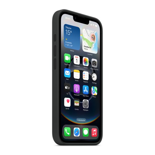 Coque silicone Apple pour iPhone 16e noire