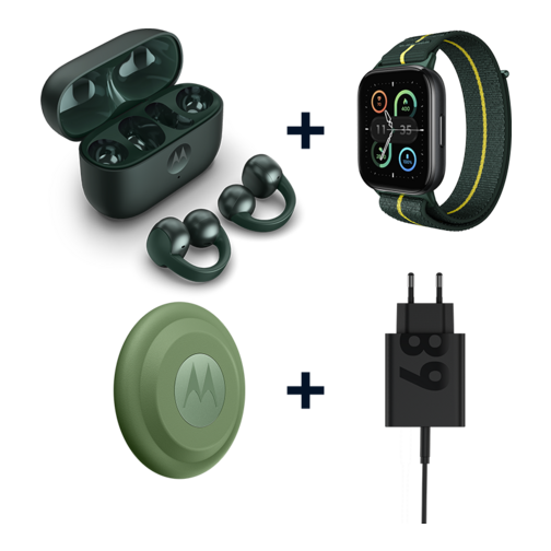 Pack Motorola Chargeur + Ecouteurs + Tag + Montre