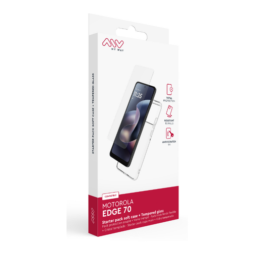 Myway Pack Motorola film + coque pour Motorola Edge 70 cristal