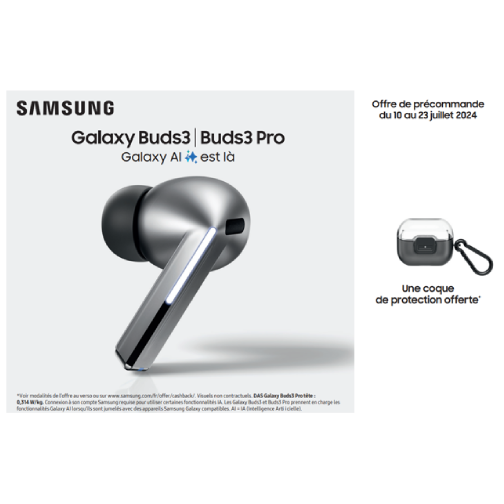 Ecouteurs Samsung Galaxy Buds3 blancs