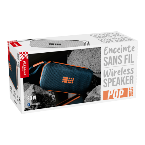 Enceinte Bigben lumineuse Party bleue / orange