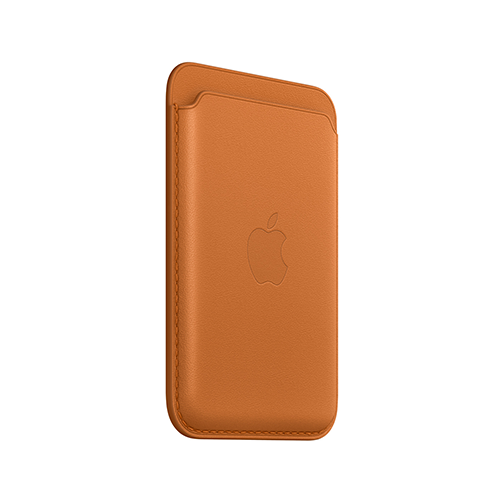 Porte-cartes en cuir avec MagSafe pour iPhone - Marron