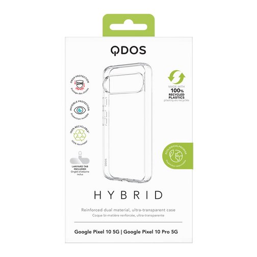 Coque Hybrid GRS QDOS pour Google Pixel 10 et 10 Pro cristal