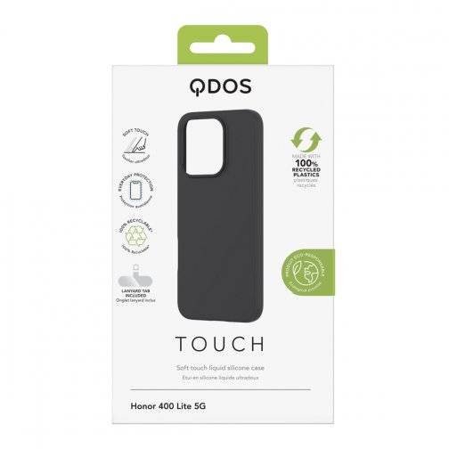 Qdos Coque Touch Silicone GRS pour HONOR 400 Lite noire