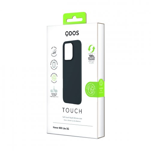 Qdos Coque Touch Silicone GRS pour HONOR 400 Lite noire