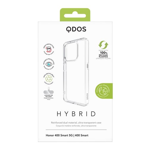 Coque Hybrid GRS QDOS pour HONOR 400 Smart 5G cristal
