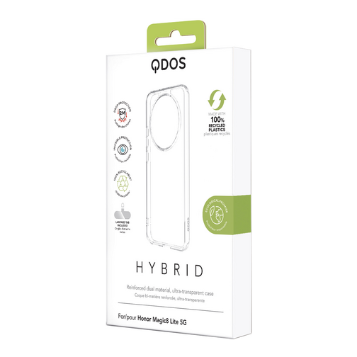 Coque Hybrid GRS QDOS pour HONOR Magic8 Lite cristal