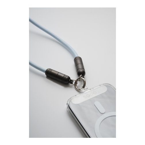 Bandoulière câble de charge USB-C vers USB-C QDOS 1.2 mètre noir