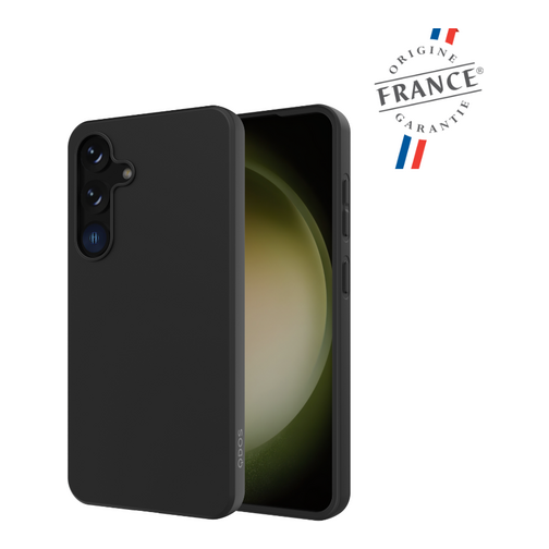 Coque silicone QDOS origine France garantie pour Samsung Galaxy S24 noire