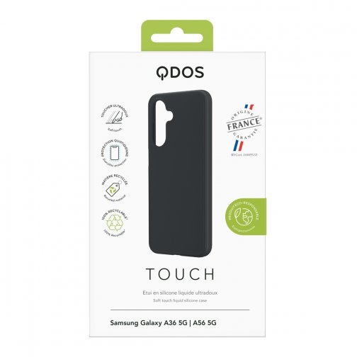 Coque Touch Silicone QDOS origine France garantie et GRS pour Samsung Galaxy A36 5G et A56 5G cristal