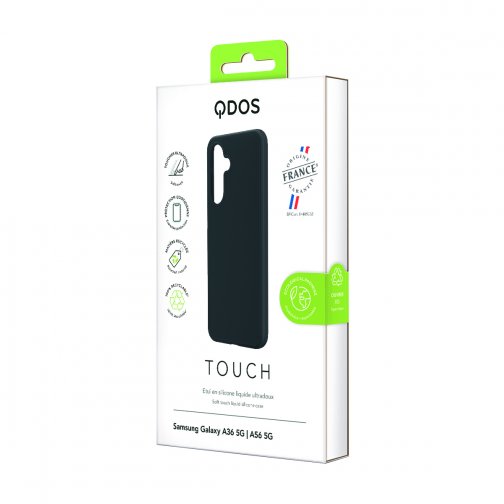 Coque Touch Silicone QDOS origine France garantie et GRS pour Samsung Galaxy A36 5G et A56 5G cristal