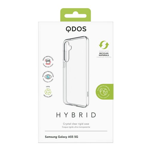 Coque Hybrid GRS QDOS pour Samsung Galaxy A55 cristal