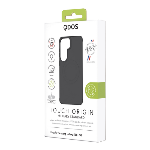 Coque Hybrid GRS QDOS origine France garantie pour Samsung S26 Plus 5G noire