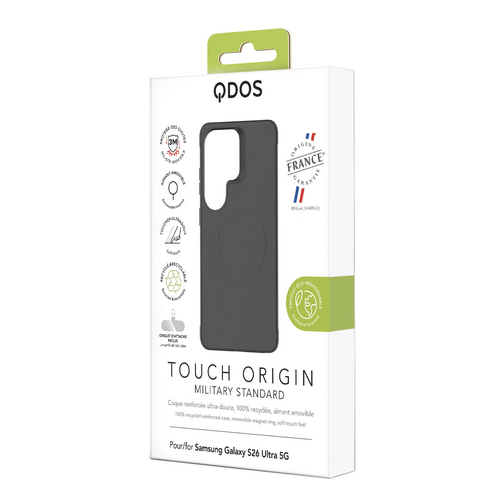Coque Hybrid GRS QDOS origine France garantie pour Samsung S26 Ultra 5G noire