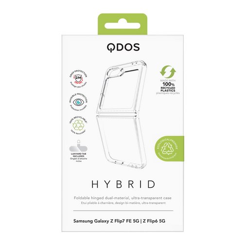 Coque Hybrid GRS QDOS pour Samsung Galaxy Flip FE cristal