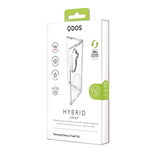 Coque Hybrid GRS QDOS compatible Qi2 pour Samsung Galaxy Z Fold7 cristal