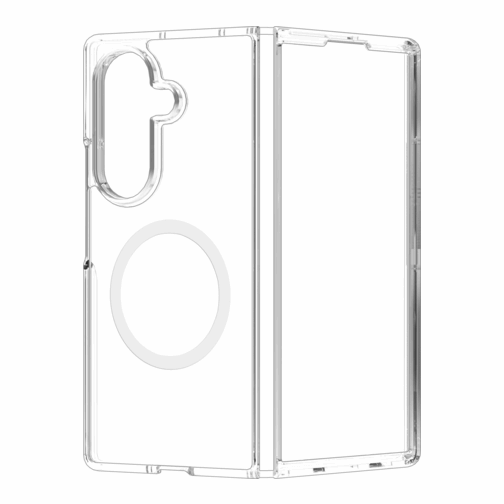 Coque Hybrid GRS QDOS compatible Qi2 pour Samsung Galaxy Z Fold7 cristal