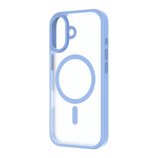 Coque Hybrid Drop / Soft-touch GRS QDOS compatible MagSafe pour iPhone 17 bleue