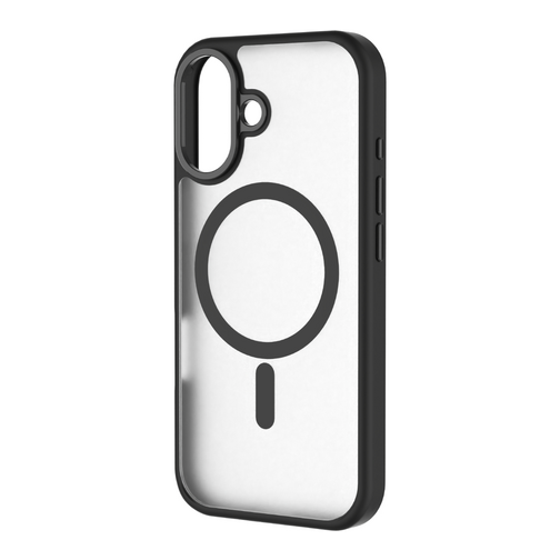 Coque Hybrid Drop / Soft-touch GRS QDOS compatible MagSafe pour iPhone 17 noire