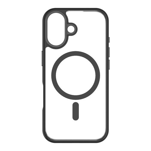 Coque Hybrid Drop / Soft-touch GRS QDOS compatible MagSafe pour iPhone 17 noire
