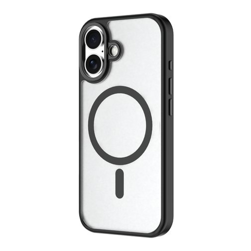 Coque Hybrid Drop / Soft-touch GRS QDOS compatible MagSafe pour iPhone 17 noire