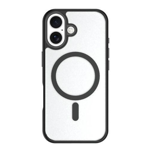 Coque Hybrid Drop / Soft-touch GRS QDOS compatible MagSafe pour iPhone 17 noire