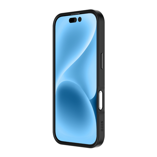 Coque Hybrid Drop / Soft-touch GRS QDOS compatible MagSafe pour iPhone 17 noire