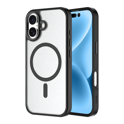 Coque Hybrid Drop / Soft-touch GRS QDOS compatible MagSafe pour iPhone 17 noire