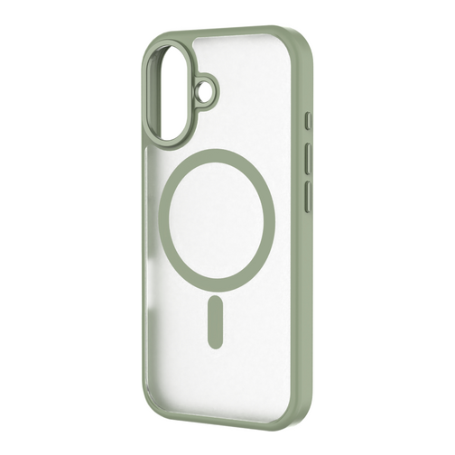 Coque Hybrid Drop / Soft-touch GRS QDOS compatible MagSafe pour iPhone 17 verte
