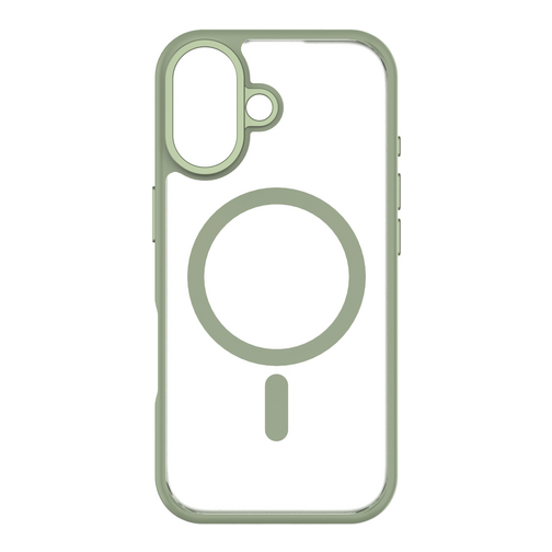 Coque Hybrid Drop / Soft-touch GRS QDOS compatible MagSafe pour iPhone 17 verte