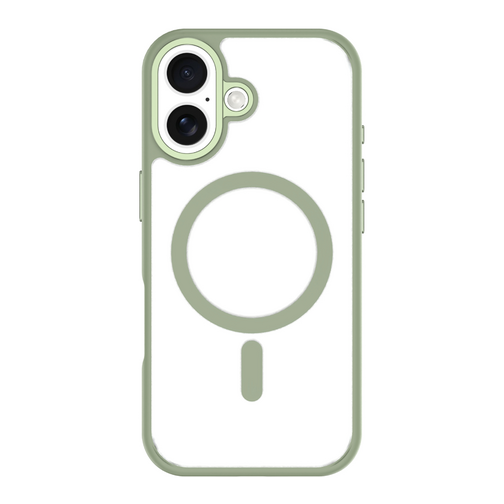 Coque Hybrid Drop / Soft-touch GRS QDOS compatible MagSafe pour iPhone 17 verte