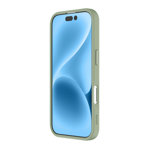 Coque Hybrid Drop / Soft-touch GRS QDOS compatible MagSafe pour iPhone 17 verte