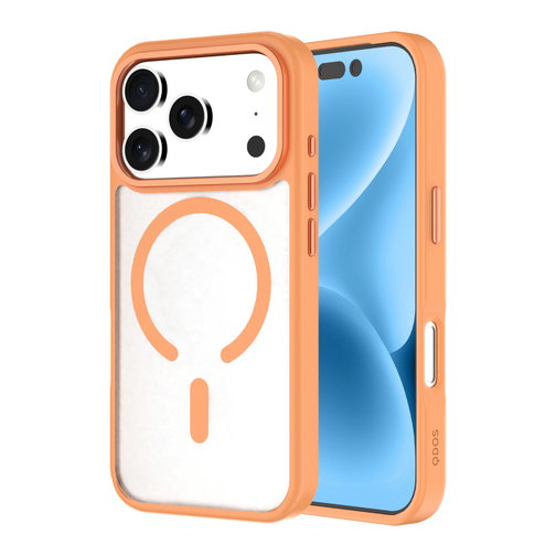 Coque Hybrid Drop GRS QDOS compatible MagSafe pour iPhone 17 Pro orange