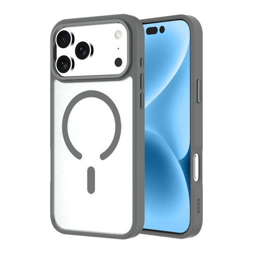 Coque Hybrid Drop / Soft-touch GRS QDOS compatible MagSafe pour iPhone 17 Pro Max noire