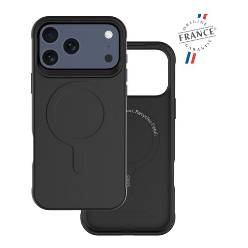 Coque Touch Drop GRS QDOS origine France garantie pour iPhone 17 Pro Max noire