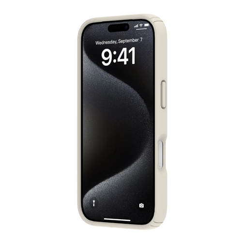 Coque QDOS TONE compatible MagSafe pour iPhone 17 Pro crème et blanc