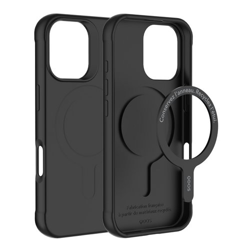 Coque Touch Drop GRS QDOS origine France garantie pour iPhone 17 noire