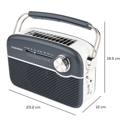 Bigben Radio Bluetooth à recharge solaire Thomson grise