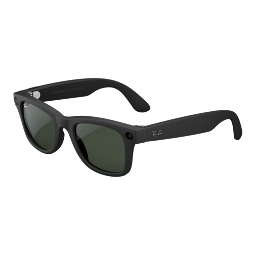 Lunettes Ray-Ban Meta Wayfarer (Gen 1) noir mat verres Transitions® incolore / vert graphite
