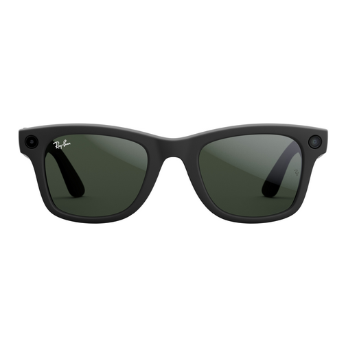 Lunettes Ray-Ban Meta Wayfarer (Gen 1) noir mat verres Transitions® incolore / vert graphite